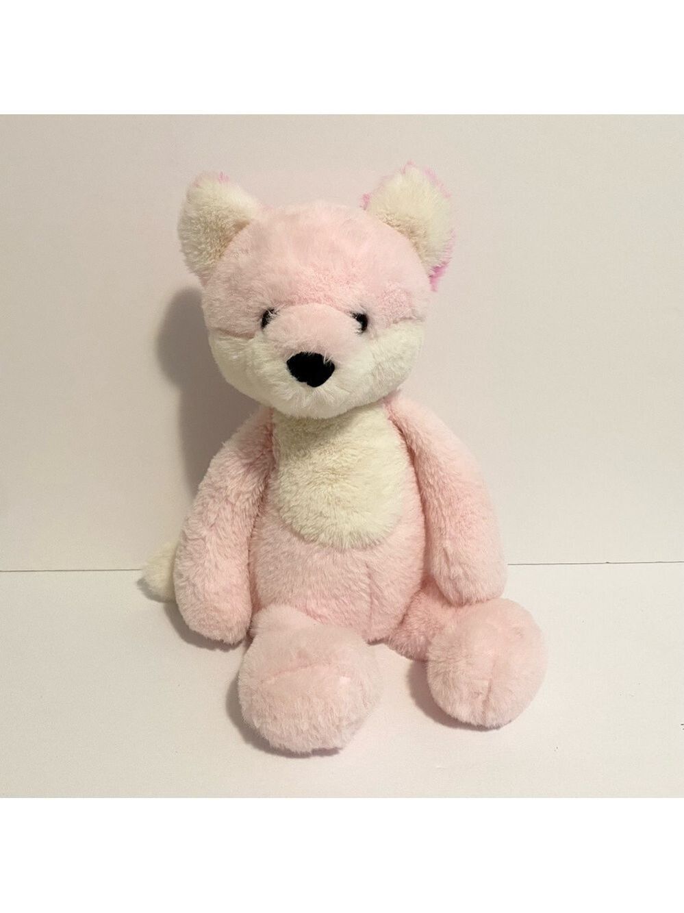 Worlds Softest Plush Fox Stuffed Animal Ears Lovey Baby Toy Pink White Kitty Cat